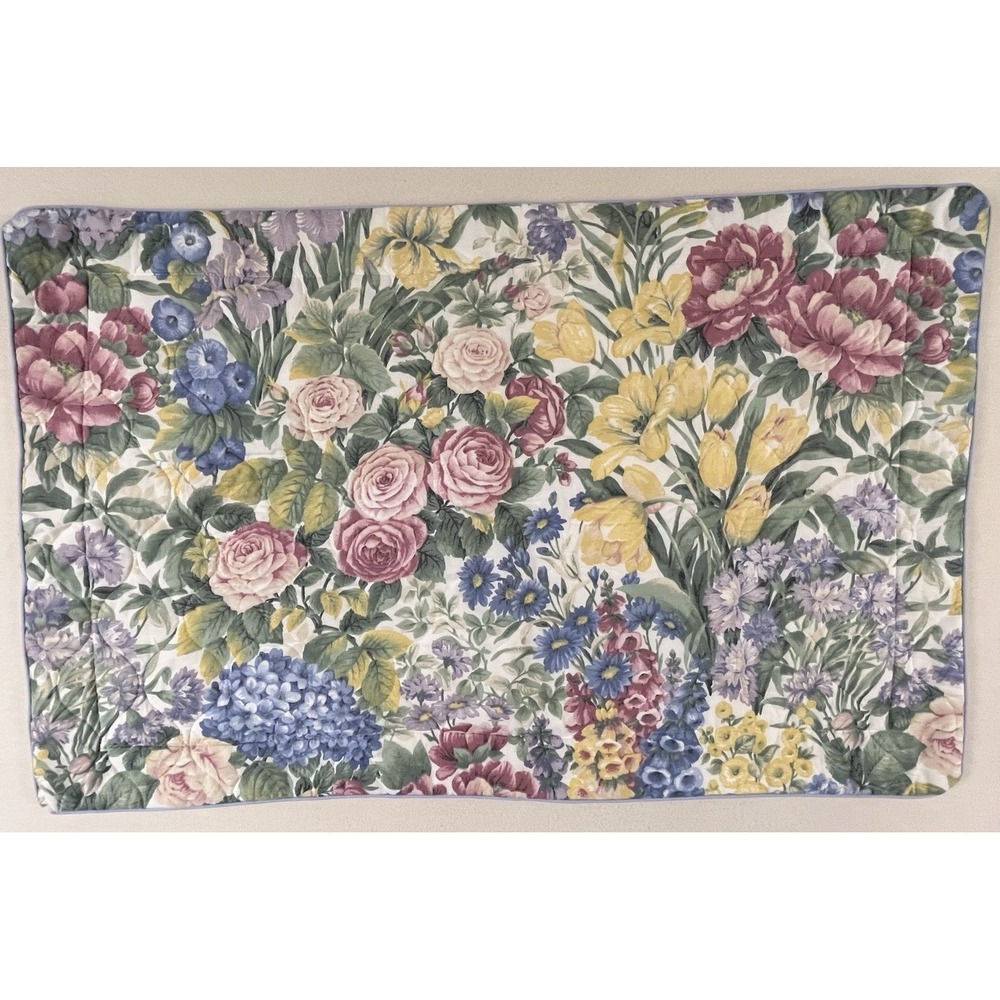 Glynda Turley's 2 Pillow‎ Shams Flower Garden King Tulip Hydrangea Iris Shabby